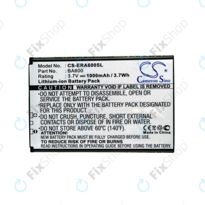 Батерия за Sony Ericsson Kumquat, ST25, ST25i, Xperia U, 1000mAh, Li-Ion, 3.7V, BA600, HQ
