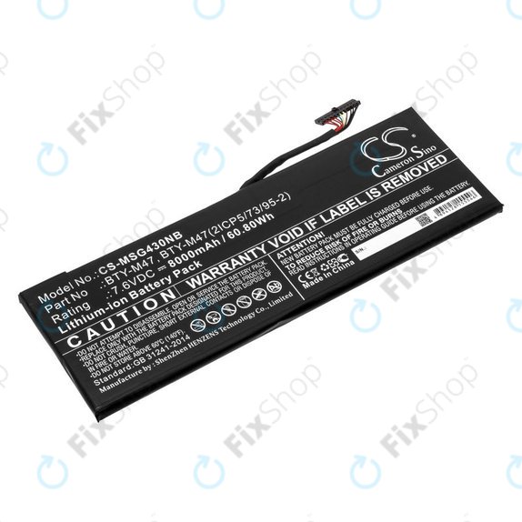 Батерия за MSI GS40, GS43, MS14, 8000mAh, Li-Ion, 7.6V, BTY-M47, HQ
