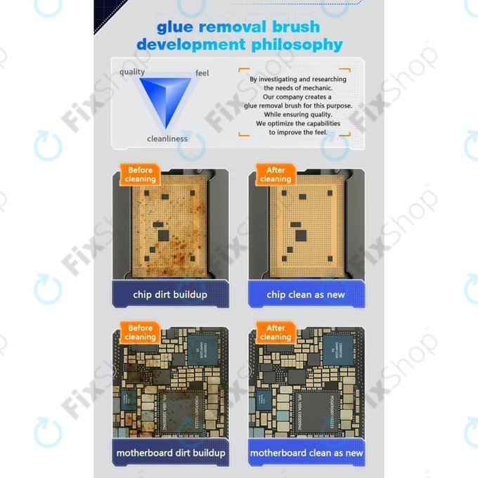 Стоманена четка PCB/BGA за почистване на IC подложки и отстраняване на лепило, Mechanic