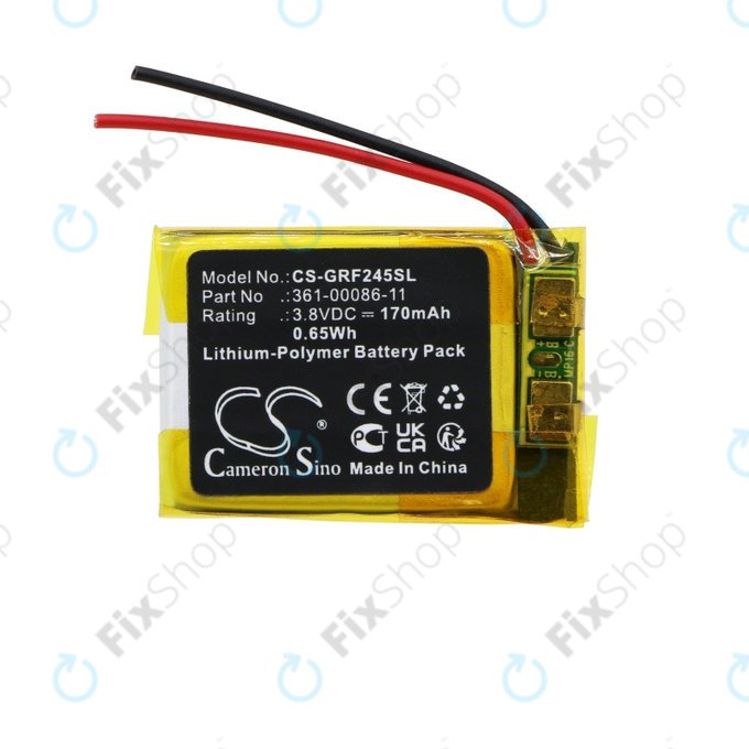 Батерия за Garmin Forerunner 245, Forerunner 245 Music, 170mAh, Li-Pol, 3.8V, 361-00086-11, HQ