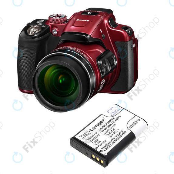 Батерия за Nikon Coolpix, 1700mAh, Li-Ion, 3.8V, EN-EL23, HQ