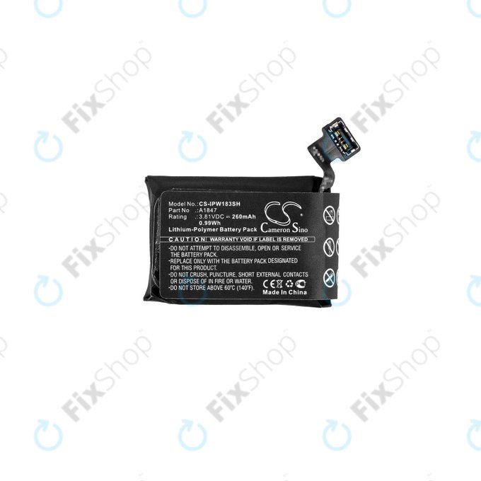Батерия за Apple Watch 3 38 mm, 260mAh, GPS Version, Li-Pol, 3.81 V, A1847, HQ
