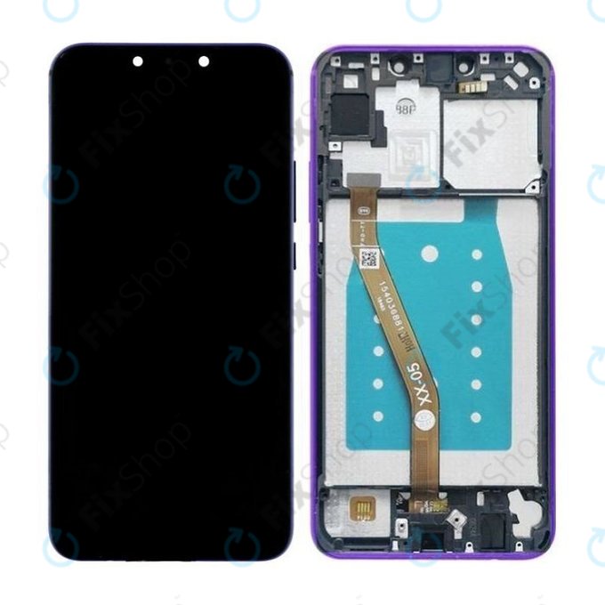 дисплей за Huawei P Smart Plus (Nova 3i), Тъчскрийн и рамка, Iris Purple, TFT