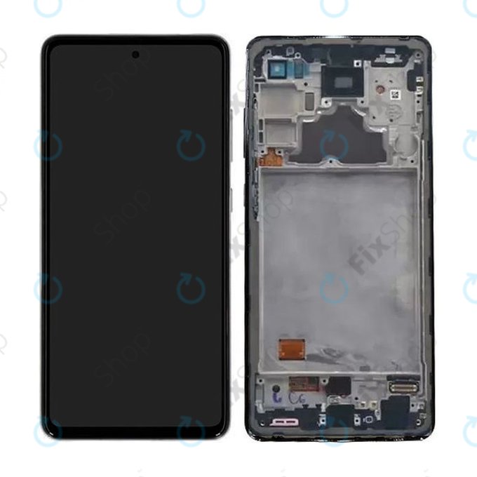 дисплей за Samsung A52 A525F, A526B, Тъчскрийн и рамка, GH82-25524D, GH82-25526D, GH82-25754D, GH82-25602D, Awesome White, Genuine Service Pack