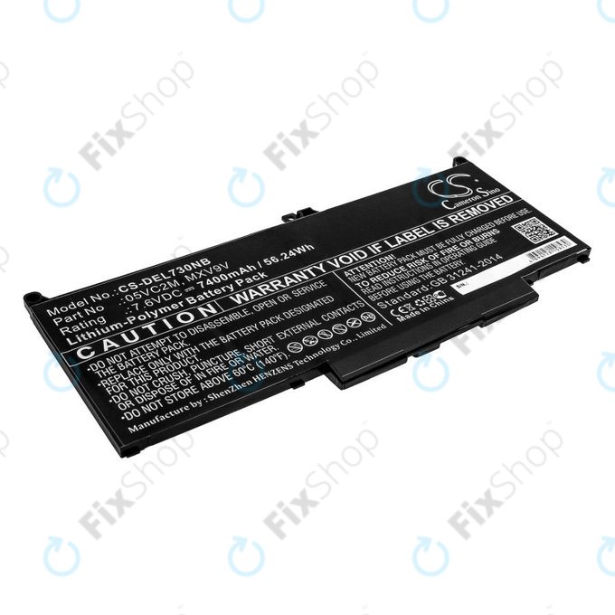 Батерия за Dell Latitude 13 7300, 14 7400, 7400mAh, Li-Pol, 7.6V, 05VC2M, HQ