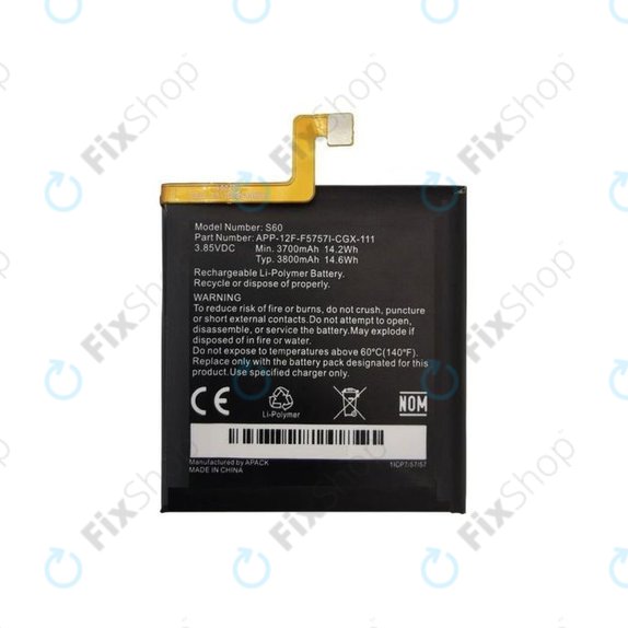Батерия за Caterpillar CAT S60, 1ICP7/57/57, 3800mAh