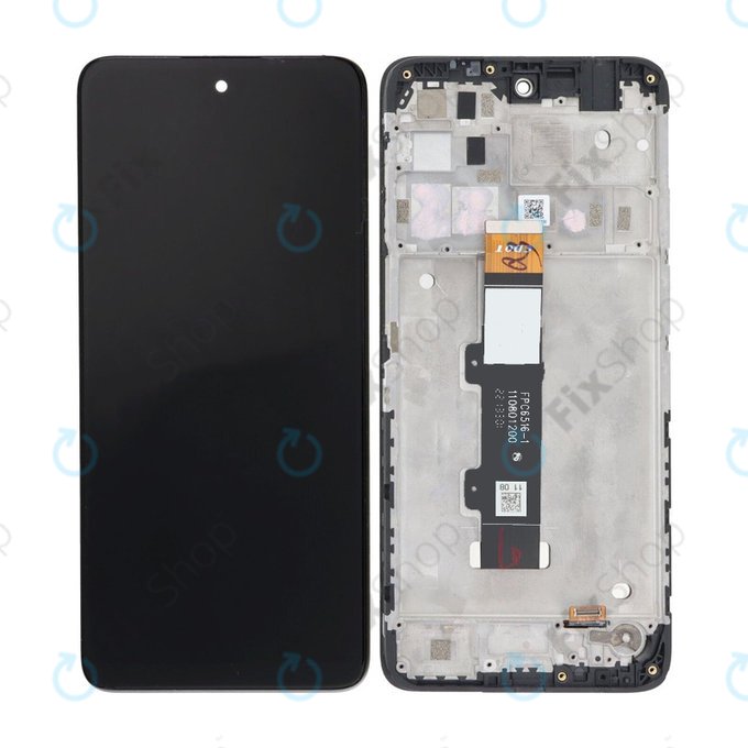 дисплей за Motorola Moto E32s, Тъчскрийн и рамка, Slate Grey, TFT