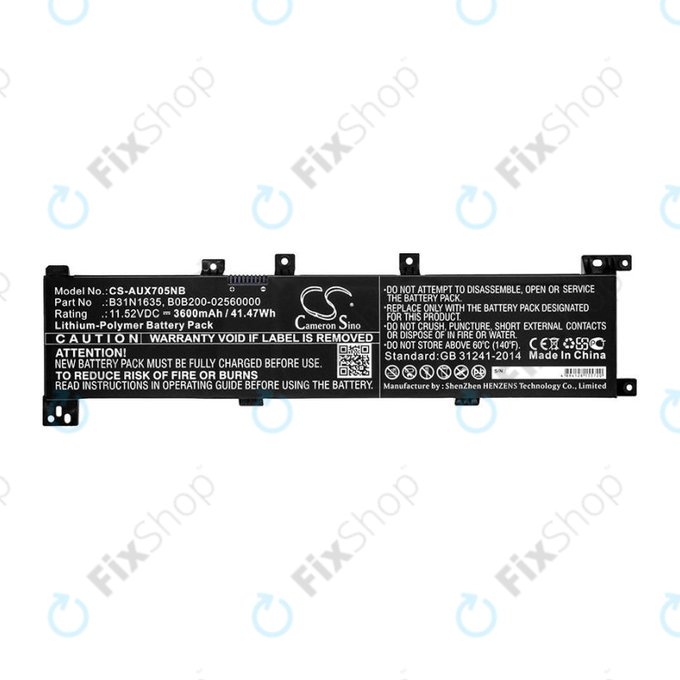 Батерия за Asus A705QA, Asus F705MA-Bx030t, 3600mAh, Li-Pol, 11.52V, B31N1635, HQ