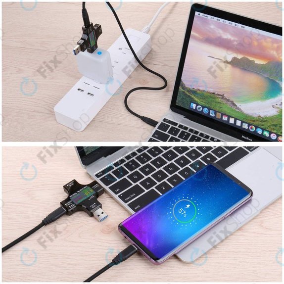 USB дигитален тестер 2в1 (с USB-C и USB 3.0), Eversame