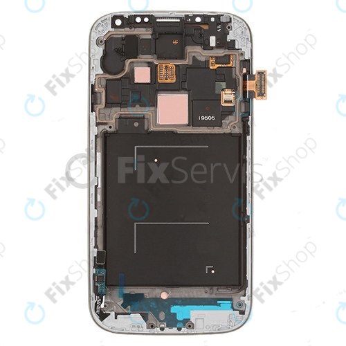 дисплей OLED за Samsung S4 i9505, Тъчскрийн и рамка, White Frost