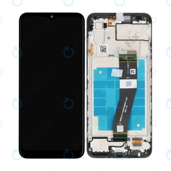 дисплей за Samsung A03 A035G, Тъчскрийн и рамка, TFT, GH81-21626A, черен, Black, Genuine Service Pack