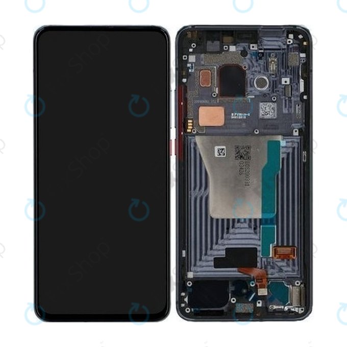 дисплей за Xiaomi Pocophone F2 Pro, Тъчскрийн и рамка, 56000G0J1100, Cyber Grey, Genuine Service Pack