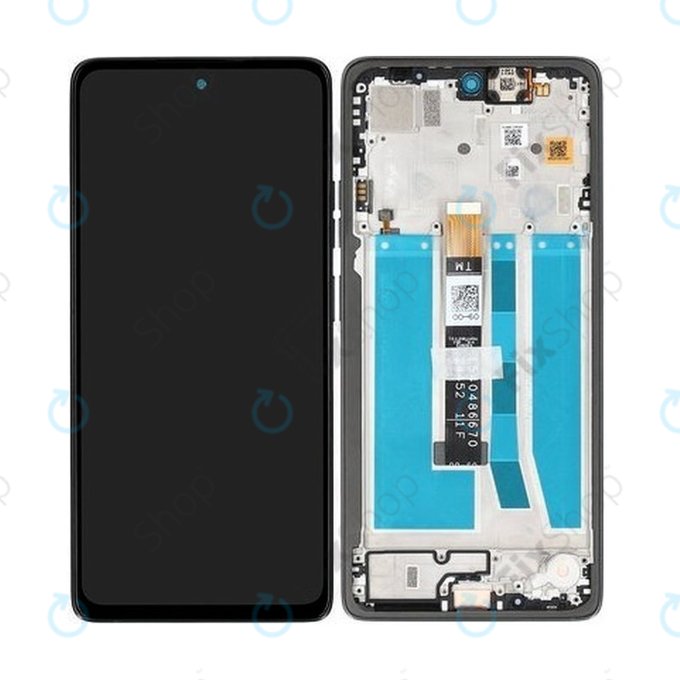 Дисплей за Motorola Moto G75 5G XT2437-2, тъч стъкло с рамка, Black