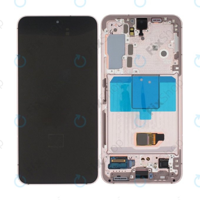 дисплей за Samsung S22 S901B, Тъчскрийн и рамка, GH82-27520D, GH82-27521D, Pink Gold, Genuine Service Pack