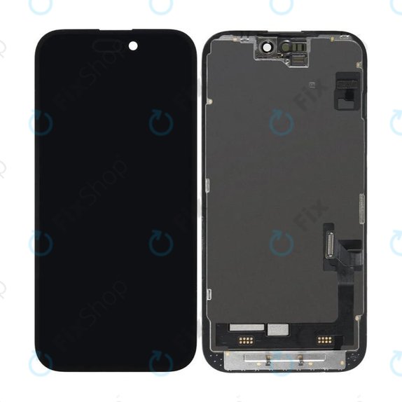 Дисплей Hard OLED за iPhone 15, Тъчскрийн с рамка, FixPremium