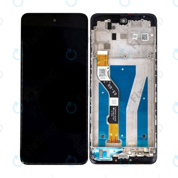 дисплей за Motorola Moto G60 XT2135, Тъчскрийн и рамка, Charcoal Gray, TFT