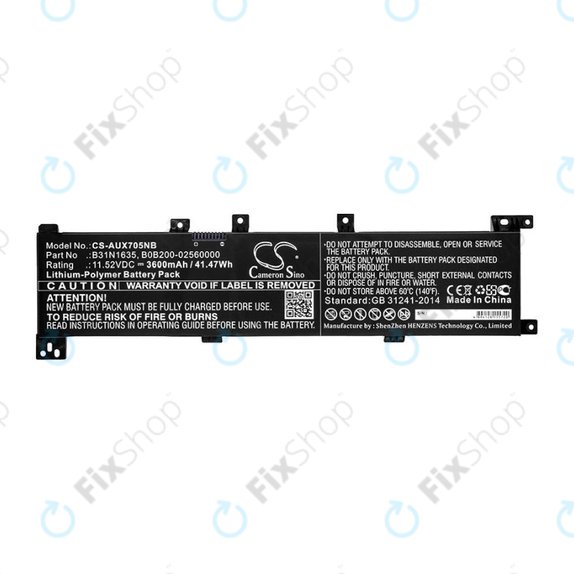 Батерия за Asus A705QA, Asus F705MA-Bx030t, 3600mAh, Li-Pol, 11.52V, B31N1635, HQ