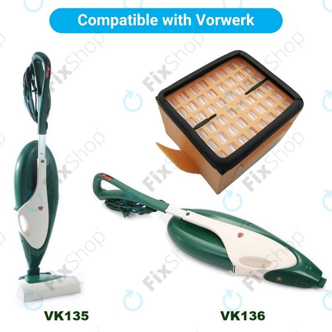 Прахов филтър, 2 бр. за Vorwerk Kobold VK135, VK136