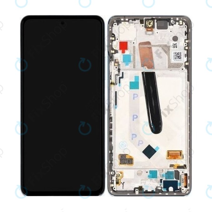 дисплей за Xiaomi Poco F3, Тъчскрийн и рамка, 560004K11A00, Blue, Genuine Service Pack
