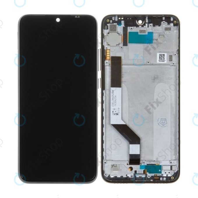 дисплей за Xiaomi Redmi Note 7, Тъчскрийн и рамка, 5606100920C7, 560610100033, 560610125033, Space Black, Genuine Service Pack