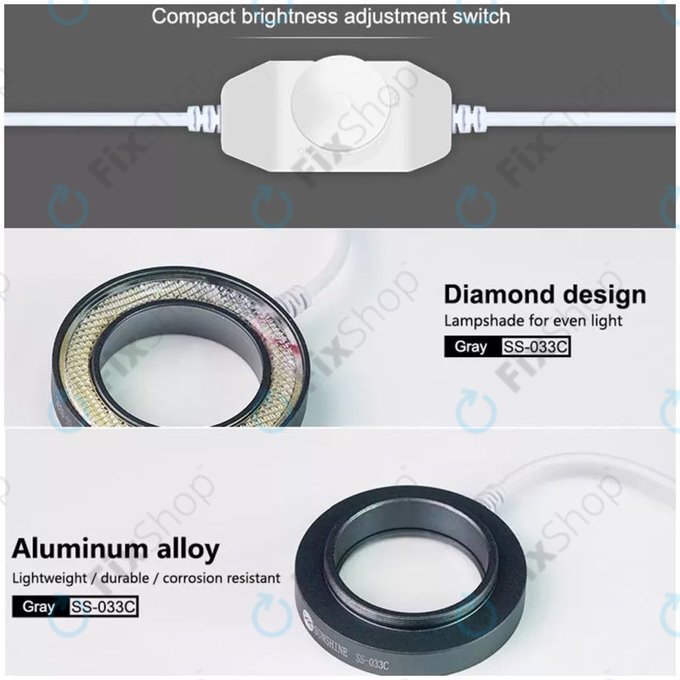 Прахоустойчиво огледало с регулируема LED светлина, Sunshine SS-033C