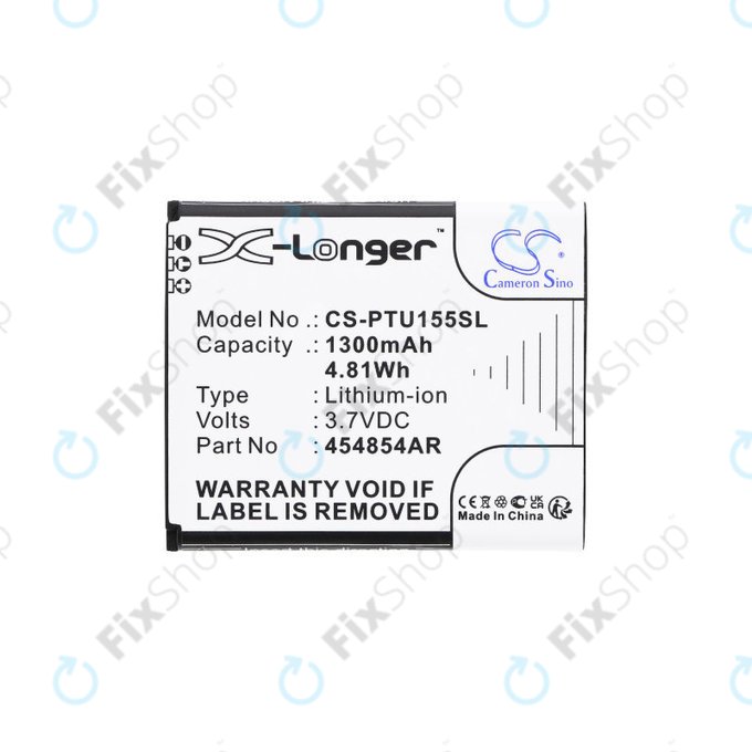 Батерия за Panasonic Kx-Tu150, Kx-Tu150exr, 1300mAh, Li-Ion, 3.7V, 454854AR, HQ
