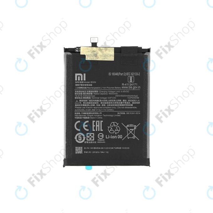 Батерия за Xiaomi Redmi 9, Note 9, BN54, 5020mAh, 460200001J1G, 460200003P1G, Genuine Service Pack