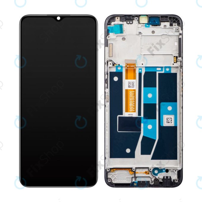 дисплей за Oppo A54s CPH2273, Тъчскрийн и рамка, 4908020, черен, Black, Genuine Service Pack