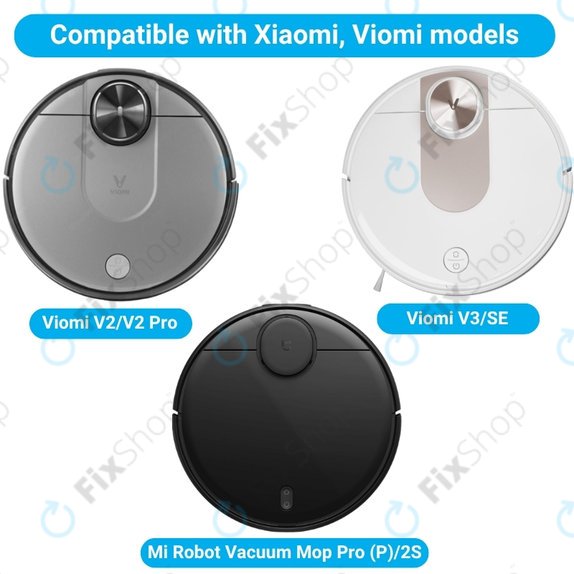 Комплект резервни части за Xiaomi Viomi V2, V2 Pro, V3, SE, Mi Robot Vacuum Mop Pro (P), 2S (1x Основна четка, 2x Филтър, 2x Странична четка)