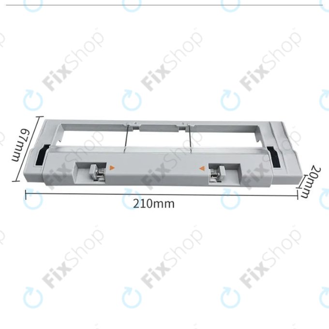 Капак на основната четка за Xiaomi Mi Robot Vacuum Mop (Mijia 1C), 2 (Mijia 2C), 2 Pro+ (Mijia 1T), сребърен, Silver