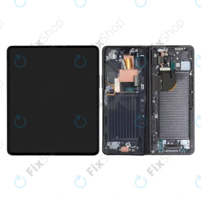 дисплей за Samsung Z Fold 5 F946B, Тъчскрийн и рамка, GH82-31842A, Phantom Black, Genuine Service Pack