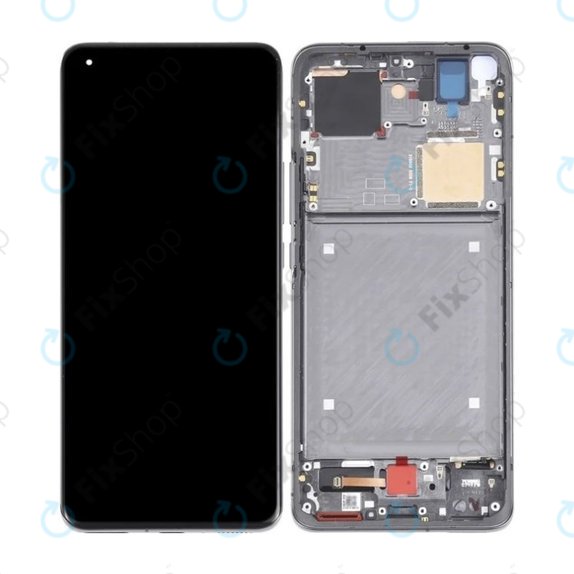 дисплей OLED за Xiaomi Mi 11 Ultra, Тъчскрийн и рамка, черен, Black