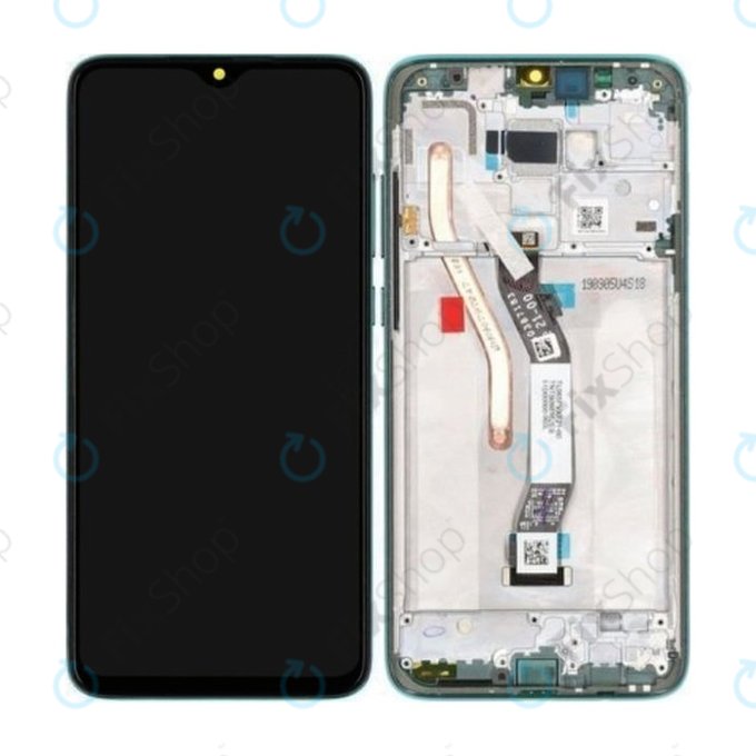 дисплей за Xiaomi Redmi Note 8 Pro, Тъчскрийн и рамка, 56000400G700, 56000C00G700, Forest Green, Genuine Service Pack