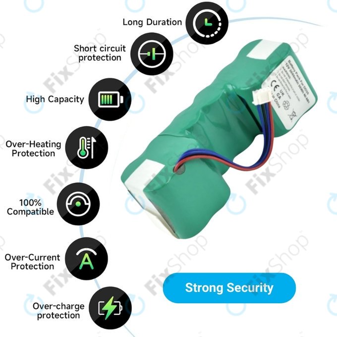 Батерия за Ecovacs Sweeper DD35, DM88, DM88, Ni-MH 12.0V 3000mAh