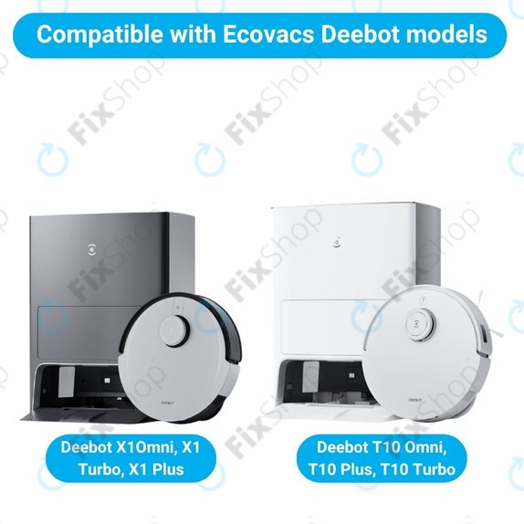 Комплект резервни части за Ecovacs X1 Omni, T10 (2x Основна четка, 4x Филтър, 4x Странична четка, 8x Моп кърпа, 4x Торба за прах)