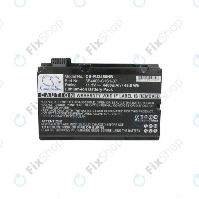 Батерия за Fujitsu Amilo Pi3450, Amilo Pi3525, Amilo Pi3540, 4400mAh, Li-Ion, 11.1V, 3S4400-C1S1-07, HQ