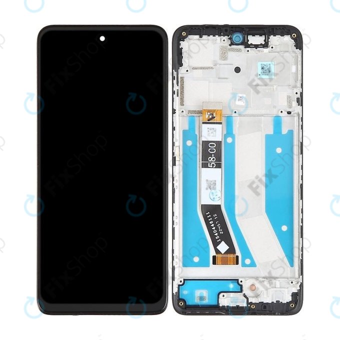 дисплей за Motorola Moto G73, Тъчскрийн и рамка, черен, Black, TFT