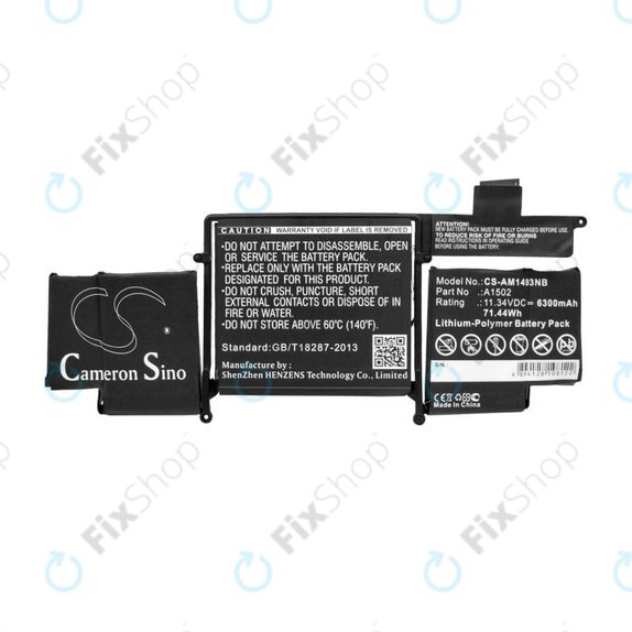 батерия за MacBook Pro 13" A1502 (късно 2013 – средата на 2014), A1493, 6300mAh, HQ