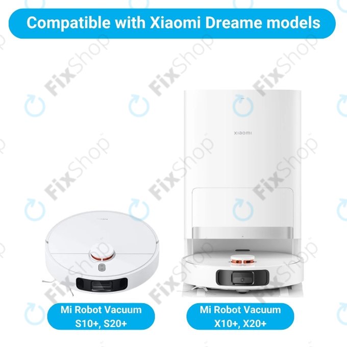 Комплект резервни части за Xiaomi Mi Robot Vacuum S20+, S10+, X20+, X10+ (1x Основна четка, 2x Филтър, 2x Странична четка – черна, 4x Моп кърпа, 2x Торба за прах)