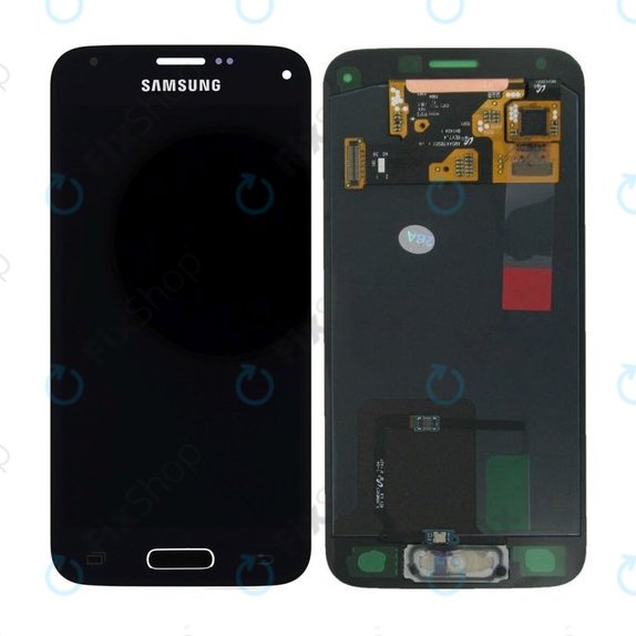 дисплей OLED за Samsung S5 Mini G800F, Тъчскрийн без рамка, GH97-16147A, Charcoal Black, Genuine Service Pack