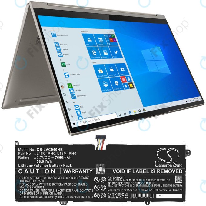 Батерия за Lenovo Yoga C940, 7650mAh, Li-Pol, 7.7V, L18C4PH0, HQ