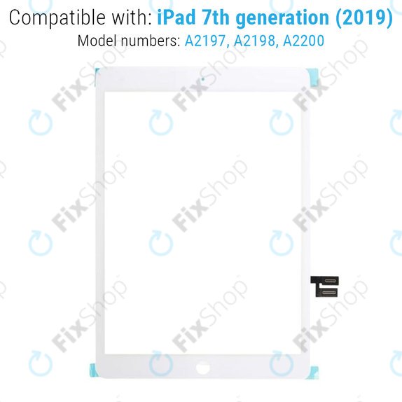 Тъчскрийн за iPad (7th Gen 2019, 8th Gen 2020), White