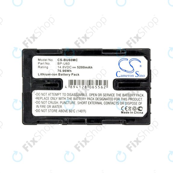 Батерия за Sony HD422, PMW-100, 200, PMV-Ex1, F3, 5200mAh, Li-Ion, 14.8V, BP-U60, HQ