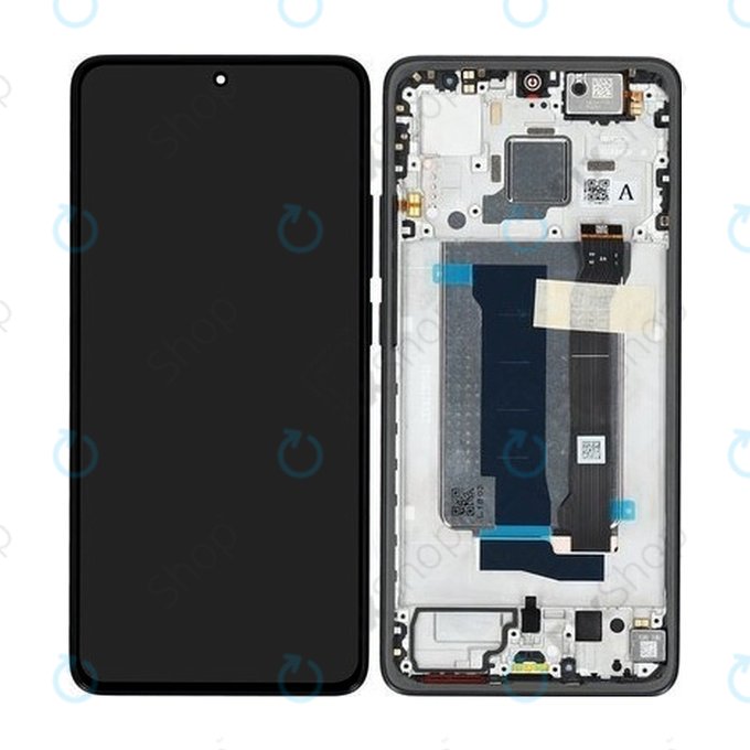 Дисплей OLED за Xiaomi Poco X7 Pro, Black, Тъчскрийн с рамка