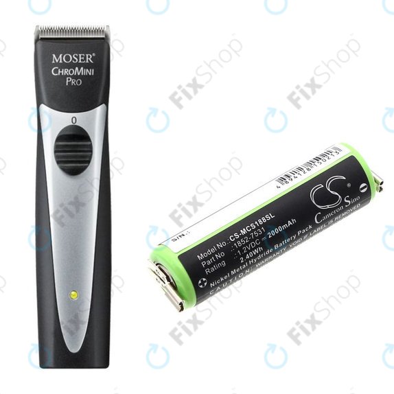 Батерия за Moser Easy Style 1881, 2000mAh, Ni-MH, 1.2V, 1852-7531, HQ