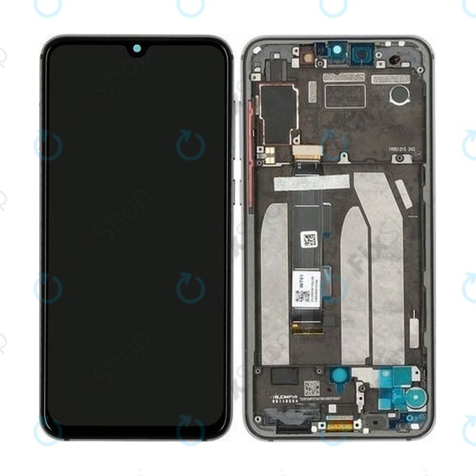 дисплей за Xiaomi Mi 9 SE, Тъчскрийн и рамка, 5606101010B6, черен, Black, Genuine Service Pack