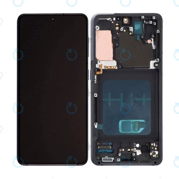 дисплей за Samsung S21 G991B, Тъчскрийн и рамка, Phantom Grey, TFT