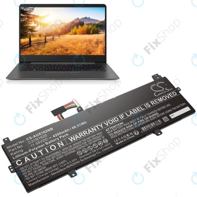 Батерия за Asus BX430, Expertbook B5440fa, P5240ua-1a, 4200mAh, Li-Pol, 11.55V, C31N1620, HQ