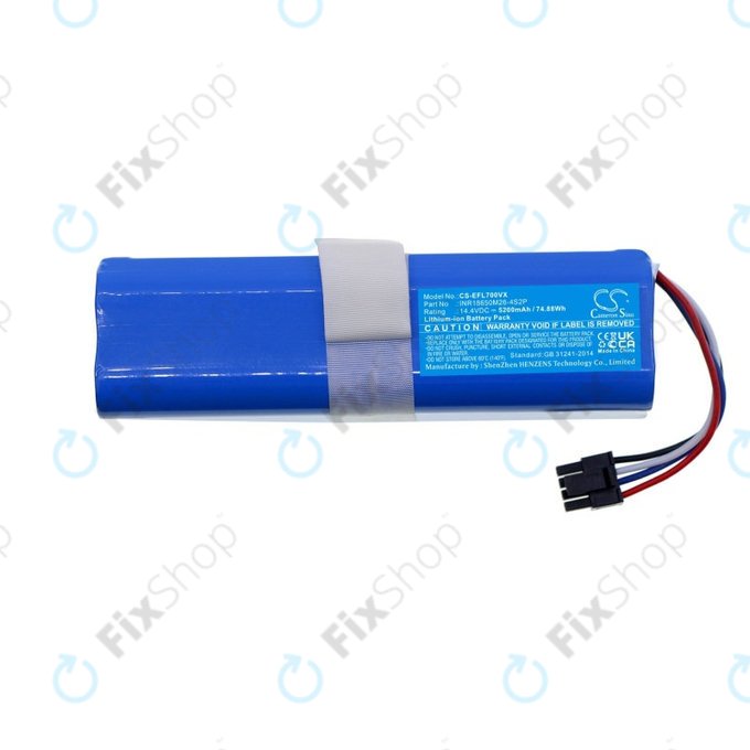 Батерия за Eufy Robovac L70 Hybrid, 5200mAh, Li-Ion, 14.4V, D080-4S2P, HQ