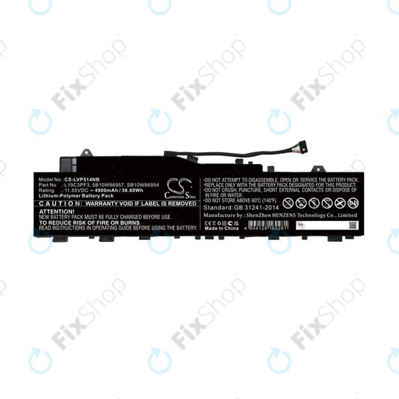 Батерия за Lenovo Ideapad 5 14, Xiaoxin Air 14 2020, 4900mAh, Li-Pol, 11.55V, 5B10W86957, HQ